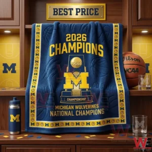 Championship towel on a wooden shelf with a basketball and water bottle!
