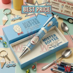 Commemorative ice cream brand pen in a gift box with themed accessories!
