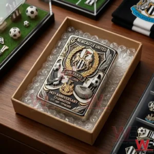 Anniversary football lighter packed in bubble wrap inside a box!