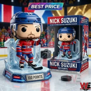 A hockey collectible figure and box celebrating a one hundred point milestone!