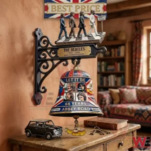 Decorative Beatles 66th anniversary wall bell and Abbey Road diorama!