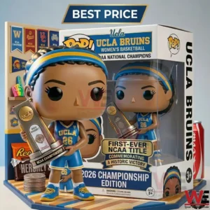 Female basketball player figure with championship trophy and box!