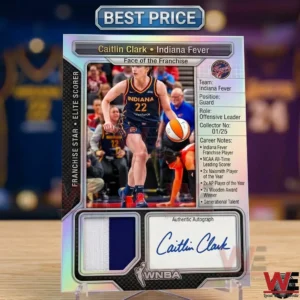 Caitlin Clark basketball card with blue signature!