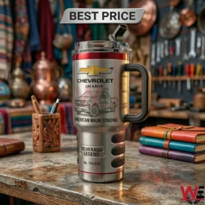 Chevrolet Silverado branded stainless steel travel tumbler