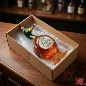 Ducks Unlimited Straight Mallard Bourbon Bottle 3 Ducks Unlimited duck-shaped bourbon whiskey bottle in shipping box