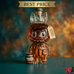 A bottle in the shape of a character on a table!
