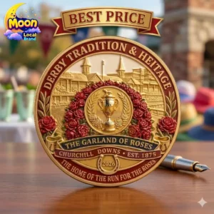 Golden Tempo's Glory The 152nd Kentucky Derby Champion Coin 4 Commemorative Kentucky Derby 2026 gold-colored coin featuring the Churchill Downs landmark.