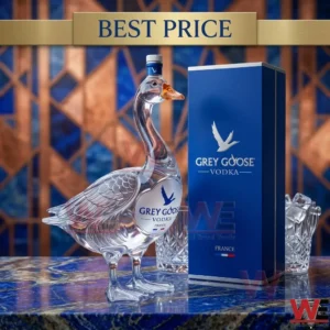 Swan shaped glass bottle and product box!