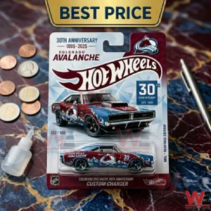 Colorado Avalanche 30th Anniversary Hot Wheels custom Dodge Charger die-cast car