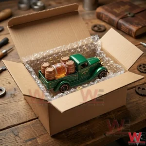 Green Jameson delivery truck collectible toy in shipping box