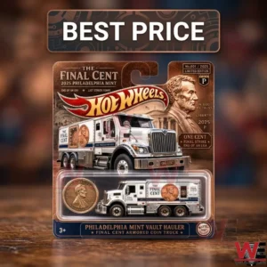 Hot Wheels Philadelphia Mint Vault Hauler Final Cent collector toy truck.