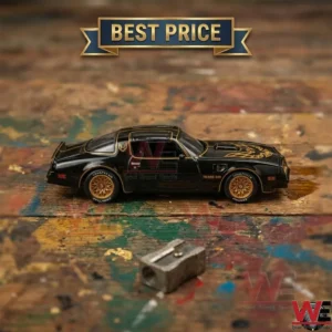 Black and gold Pontiac Firebird Trans Am diecast model car
