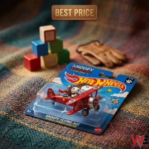 Snoopy Flying Ace Hot Wheels die-cast plane in packaging