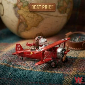 Hot Wheels Snoopy Flying Ace 75th Anniversary Edition 4 Snoopy figurine pilot in a red biplane