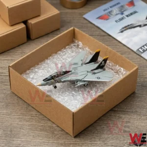Top Gun Maverick F-14 Tomcat model airplane in a shipping box