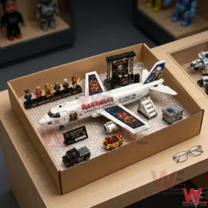 Iron Maiden Ed Force One construction brick set in a display box