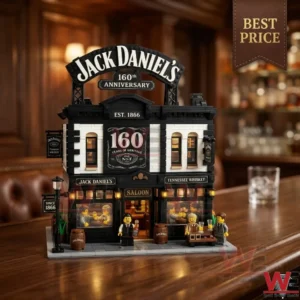 A detailed building block model of the Jack Daniel's distillery saloon for their 160th anniversary