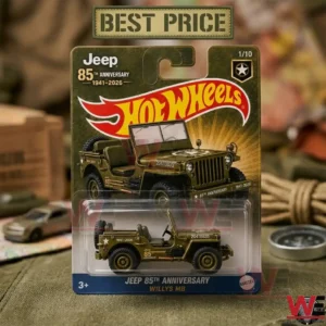 Hot Wheels Jeep Willys MB 85th Anniversary edition in packaging