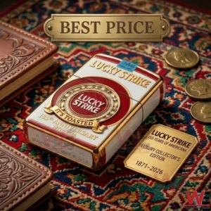Lucky Strike 155th Anniversary commemorative Zippo lighter with gold plaque
