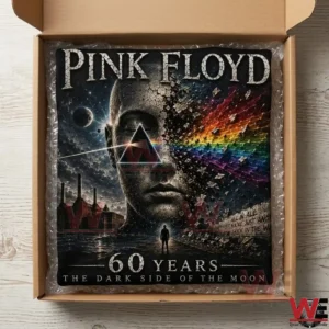 Pink Floyd 60 Years The Dark Side of the Moon commemorative t-shirt in packaging