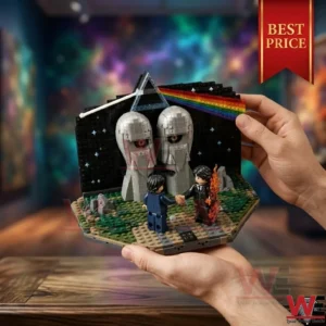 Custom building block set depicting the Wish You Were Here album cover