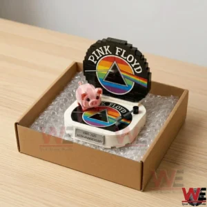 Pink Floyd 60th Anniversary Vinyl Record Brick Set 5 Cardboard shipping box containing a Pink Floyd anniversary brick set protected by plastic bubble wrap!