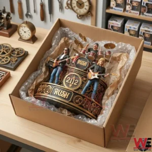 Rush 2112 band diorama figure in a shipping box