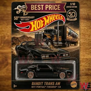 Limited edition Hot Wheels 1977 Pontiac Firebird Trans Am collectible on card