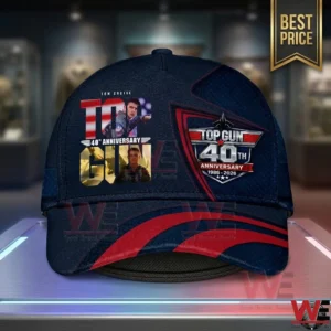 Top Gun 40th anniversary themed navy blue baseball cap