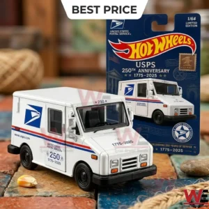 1/64 scale Hot Wheels USPS 250th Anniversary commemorative mail truck toy vehicle
