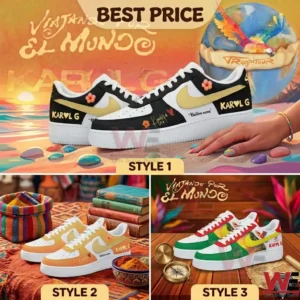 Three different tropical themed sneaker designs!