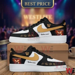 Customized Westlife 25th anniversary themed sneakers