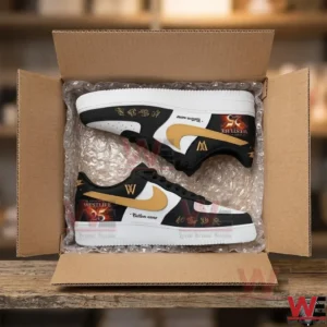 Westlife 25th Anniversary World Tour Air Force 1 Shoes 5 Customized Westlife 25th anniversary themed sneakers inside a cardboard box.