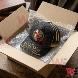 2026 FIFA World Cup UK Football Lover Hat 5 England national football themed baseball cap inside a shipping box