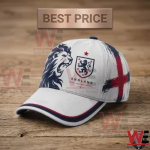 England national football team themed baseball cap with lion crest